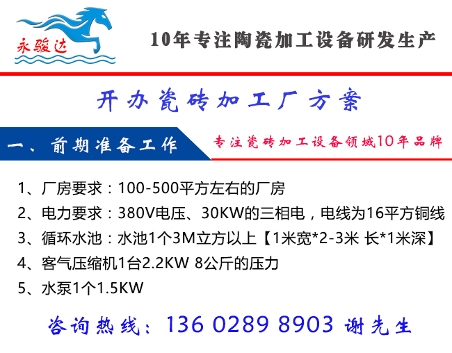 開辦瓷磚加工投資方案