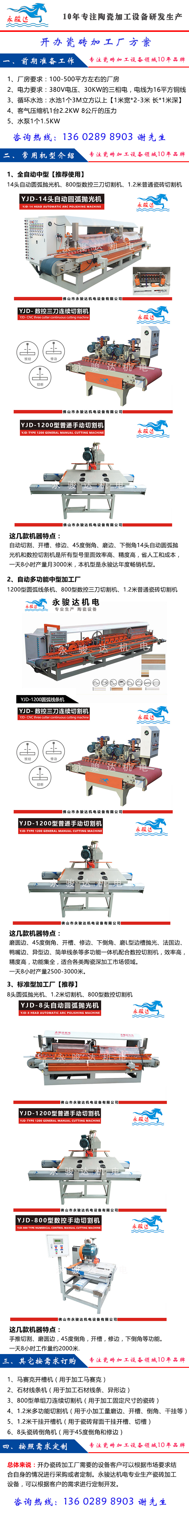 開辦瓷磚加工廠詳細方案圖